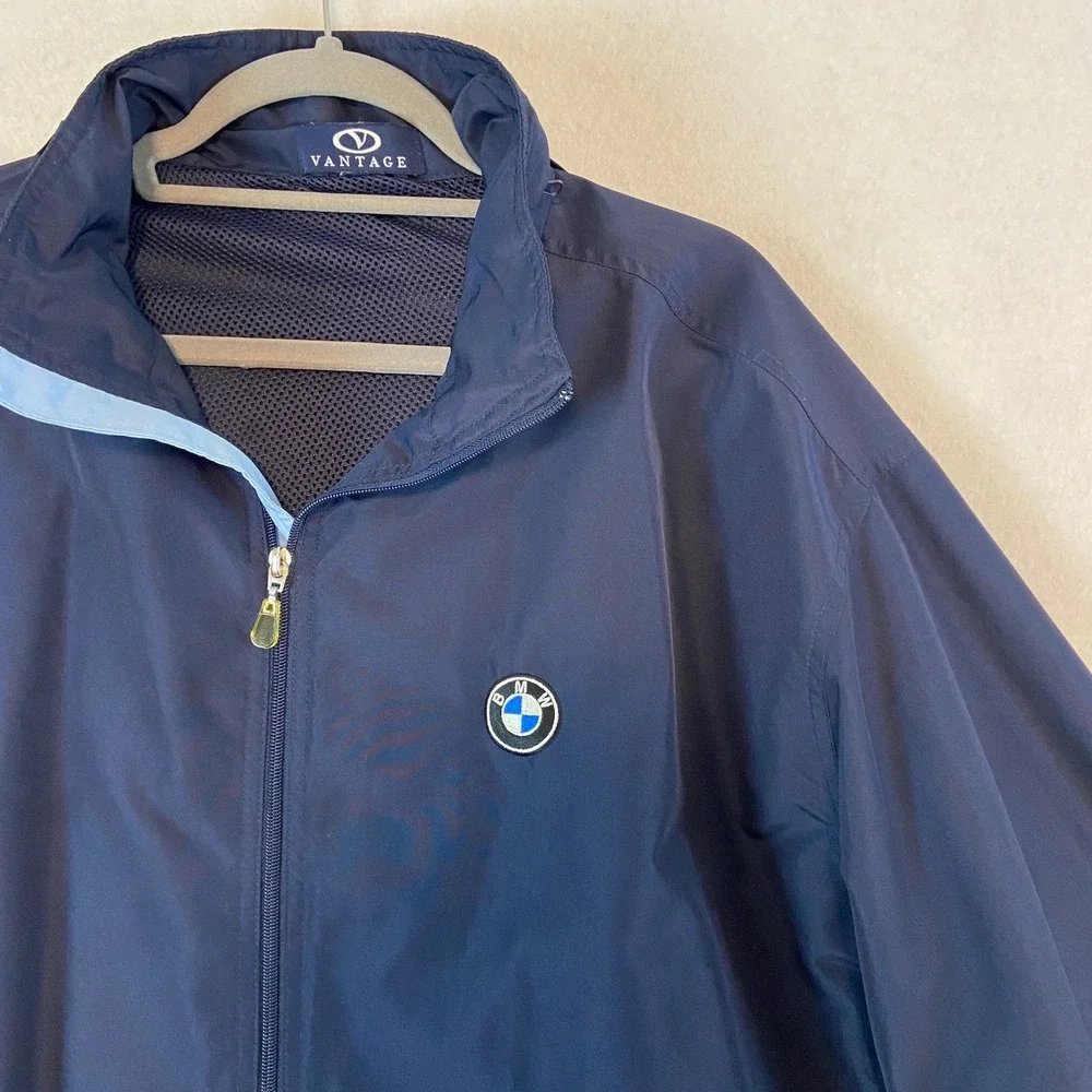 Vantage Mens BMW Embroidered Lightweight Track Jacket Windbreaker XXL‎ Blue